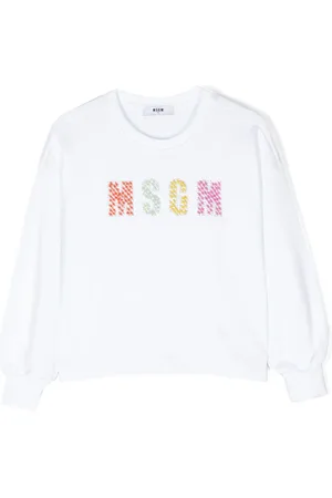 Msgm Baumwoll-Sweatshirt mit Perlen-Logo