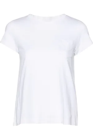 SACAI T-Shirt mit Messerfalten