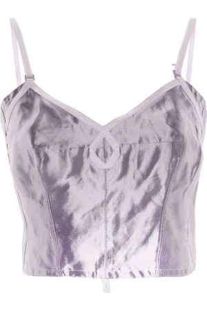 Maison Margiela Cropped-Top im Metallic-Look