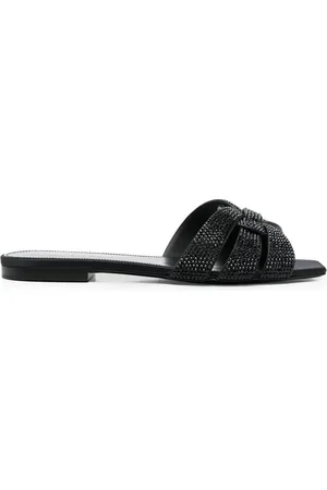 Saint Laurent Strassverzierte Sandalen