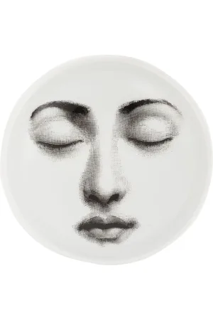 FORNASETTI Aschenbecher mit Print aus Porzellan