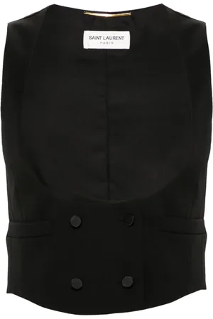 Saint Laurent Doppelreihige Cropped-Weste