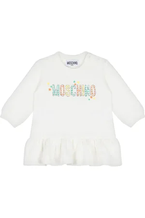 Moschino Langärmeliges Kleid mit Logo-Print