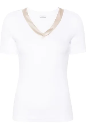 PESERICO SIGN T-Shirt aus geripptem Strick