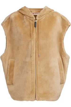Marni Kapuzenweste mit Shearling-Besatz