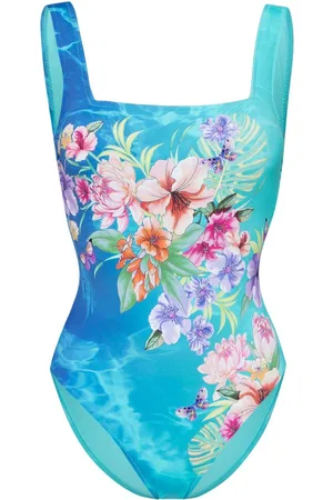 JOHNNY WAS Water Tropic Badeanzug mit eckigem Ausschnitt