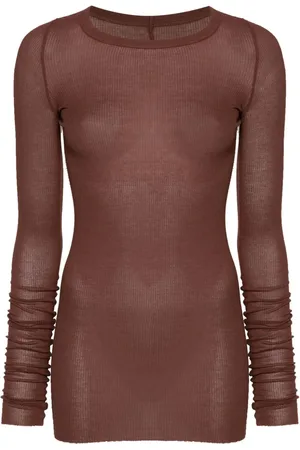 Rick Owens Geripptes Rib LS T T-Shirt