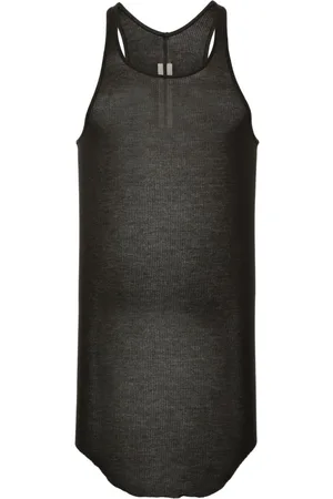 Rick Owens Fein geripptes Basic Trägershirt