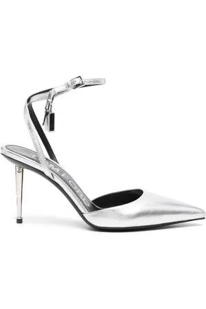 Tom Ford Metallic-Pumps mit Schloss-Anhänger