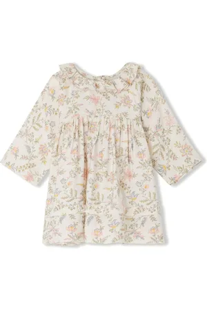 BONPOINT Kleid aus Seidengemisch mit Blumen-Print