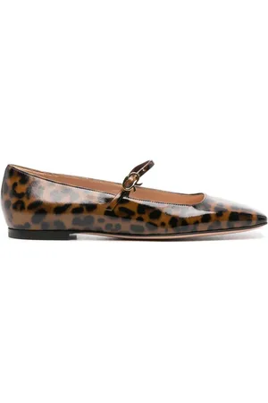 Gianvito Rossi Carla Ballerinas mit Leoparden-Print
