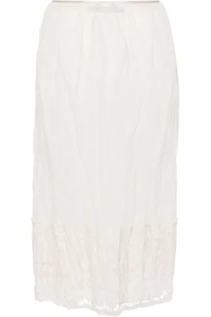 Prada Rock mit floraler Spitze
