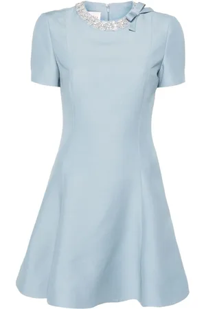 VALENTINO GARAVANI Ausgestelltes Kleid mit Kristallkragen