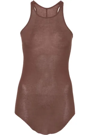 Rick Owens Fein geripptes Trägershirt