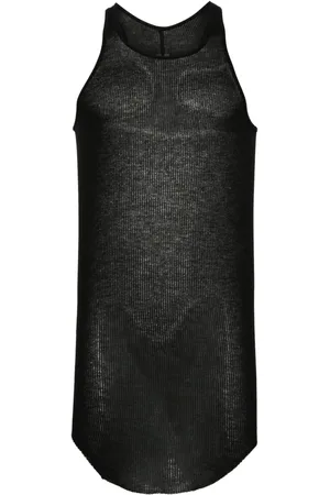 Rick Owens Fein geripptes Basic Trägershirt