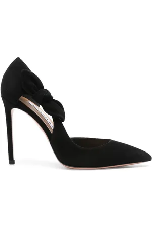 Aquazzura Very Bow Tie Pumps aus Wildleder 105mm