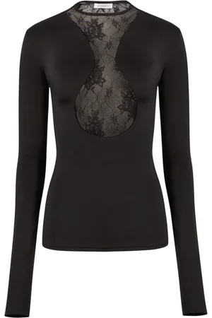Nina Ricci Langarmshirt mit Spitzeneinsatz