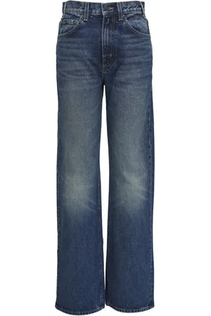 NILI LOTAN Gerade Jeans mit Tragefalten