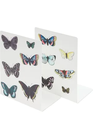 FORNASETTI Buchstützen mit Schmetterlings-Print