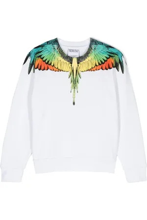 MARCELO BURLON Sweatshirt mit Federn-Print