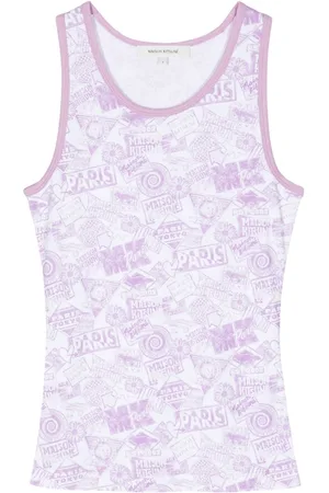 Maison Kitsuné Trägershirt mit Logo-Print