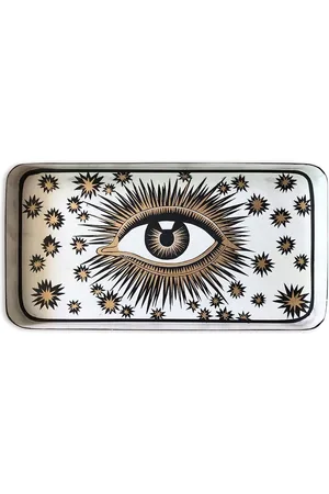 Les-Ottomans Tablett mit Augen-Motiv