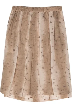 Comme des Garçons 2000s Georgette-Midirock mit Print