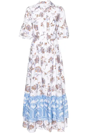 ELEVENTY Maxi-Hemdkleid mit Blumen-Print
