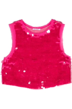 Patrizia Pepe Cropped-Oberteil mit Pailletten