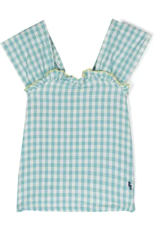 Bobo Choses Kariertes Top mit Logo-Stickerei