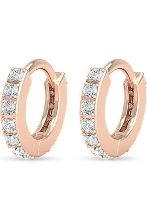 VEYNOU Mini 14kt Rotgoldcreolen mit Diamanten