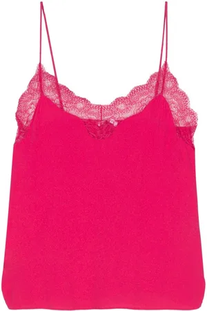 Patrizia Pepe Krepp-Tanktop mit Spitze