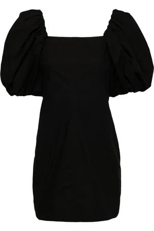 Ganni Minikleid aus Bio-Popeline