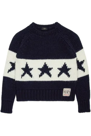 Nº21 Pullover mit Stern-Intarsie