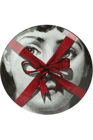 FORNASETTI Keramikteller mit Mädchen-Print