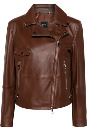 HUGO BOSS Doppelreihige Leder-Bikerjacke