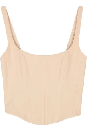 Patrizia Pepe Cropped-Corsage mit spitzen Nieten