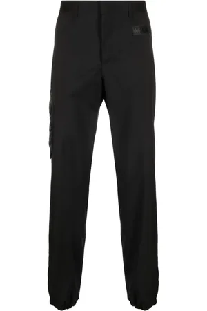 Moschino Klassische Hose mit gummiertem Logo