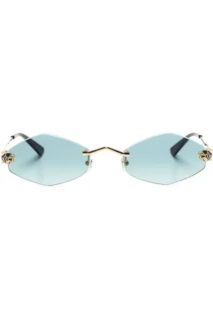 Cartier Geometrische Sonnenbrille mit Tigerkopf