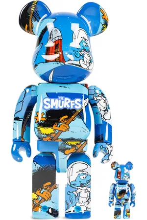 MEDICOM TOY X The Smurfs (The Astrosmurf) BE@RBRICK 100% and 400% Figuren-Set