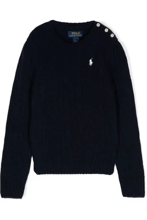 Ralph Lauren Polo Pony Pullover mit Zopfmuster