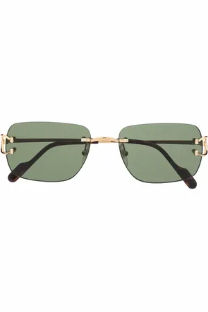 Cartier Sonnenbrille mit eckigem Gestell