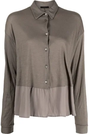 TRANSIT Bluse mit fallendem Revers
