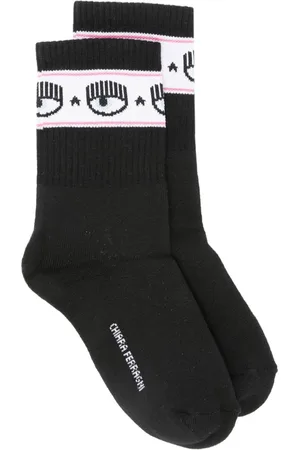 Chiara Ferragni Gerippte Eye Star Socken