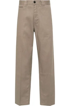 HUGO BOSS Tapered-Hose aus Twill mit Bügelfalten