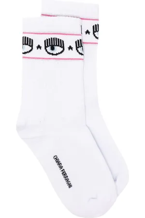 Chiara Ferragni Gerippte Eye Star Socken