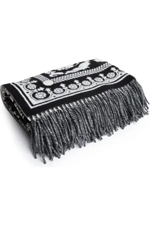 VERSACE Gestrickte Decke mit Barocco-Print