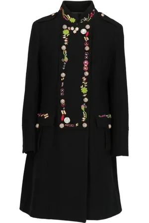 Moschino 2000 Mantel mit blumiger Stickerei