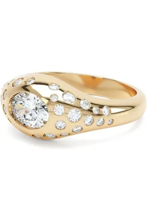 LOEV Curve Rng aus recyceltem 18kt Gelbgold mit Diamant