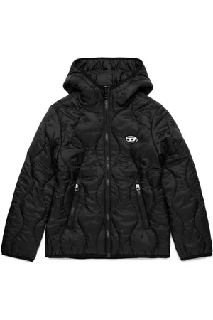 Diesel Gefütterte Kapuzenjacke mit Logo-Stickerei